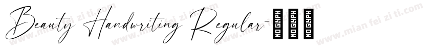 Beauty Handwriting Regular字体转换